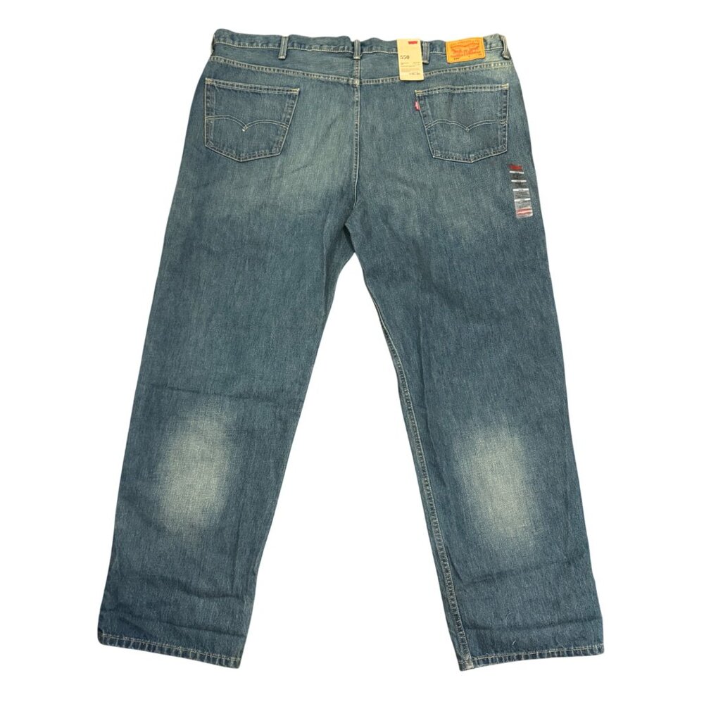 Levis 550 Relaxed Fit Big & Tall Mens Jeans W52 L34 Blue Denim